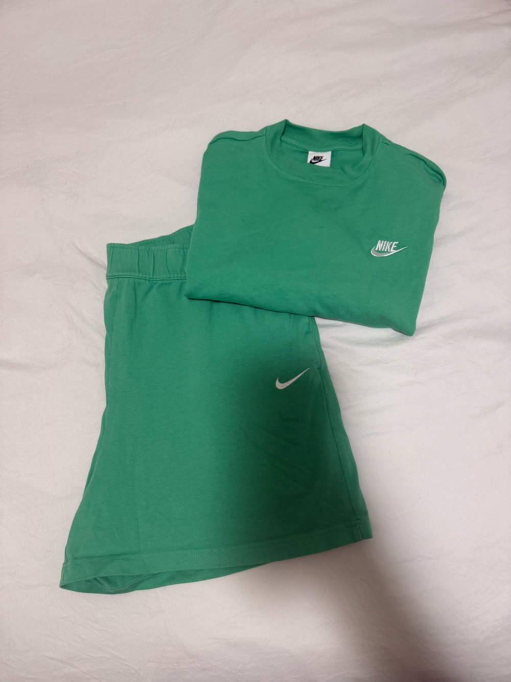 Nike Teal Green Swoosh Tee and Shorts Set
